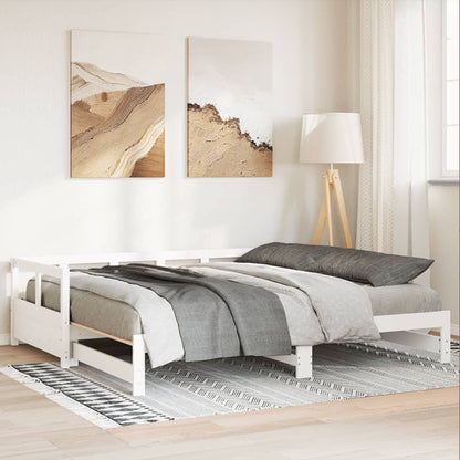 vidaXL Daybed without Mattress White 90x190 cm Solid Wood Pine