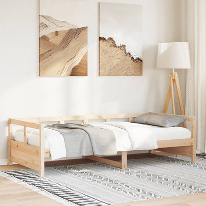 vidaXL Daybed without Mattress Natural 90x200 cm Solid Wood Pine