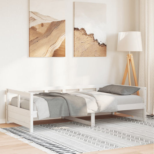 vidaXL Daybed without Mattress White 90x200 cm Solid Wood Pine