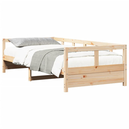 vidaXL Daybed without Mattress Natural 90x190 cm Single Solid Wood Pine