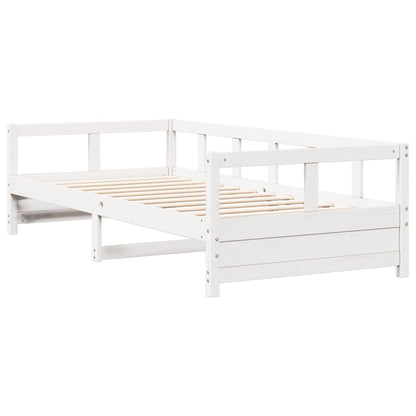 vidaXL Daybed without Mattress White 90x190 cm Single Solid Wood Pine