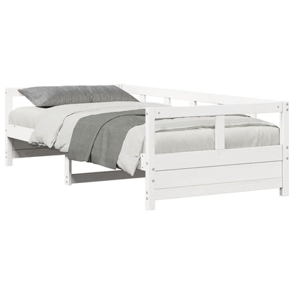 vidaXL Daybed without Mattress White 90x190 cm Single Solid Wood Pine