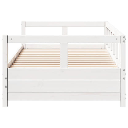 vidaXL Daybed without Mattress White 90x190 cm Single Solid Wood Pine