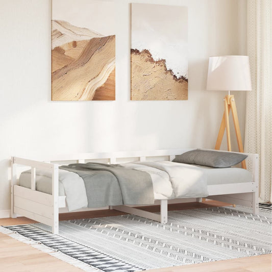 vidaXL Daybed without Mattress White 90x190 cm Single Solid Wood Pine