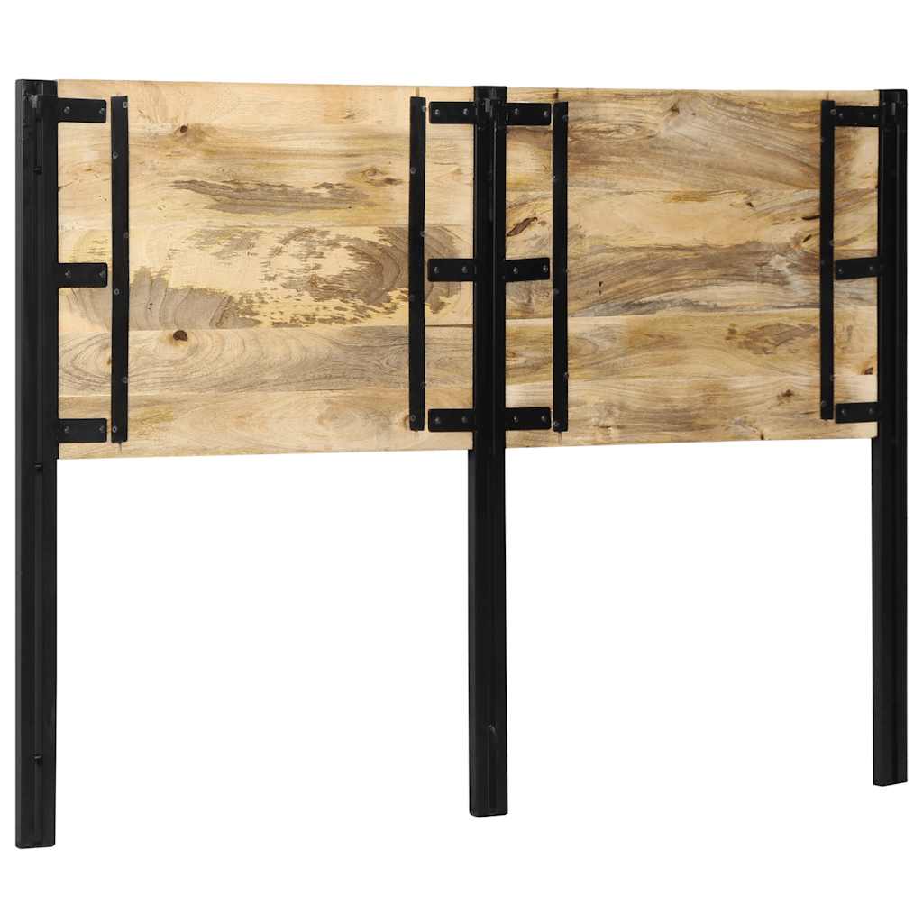 vidaXL Headboard 140 cm Solid Wood Mango and Iron