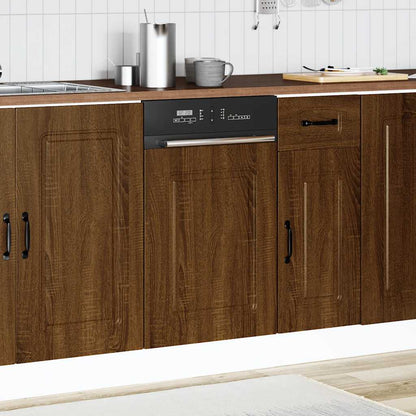vidaXL Dishwasher Panel Kalmar Brown Oak 45x1.5x67 cm Engineered Wood