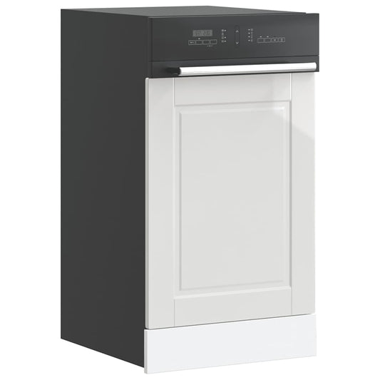 vidaXL Dishwasher Panel Porto High Gloss White 45x1,5x67 cm Engineered Wood
