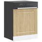 vidaXL Dishwasher Panel Porto Sonoma Oak 60x1.5x67 cm Engineered Wood