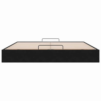 vidaXL Ottoman Bed Frame No Mattress Black Super King Velvet
