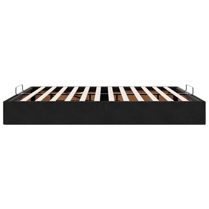 vidaXL Ottoman Bed Frame No Mattress Black Super King Velvet