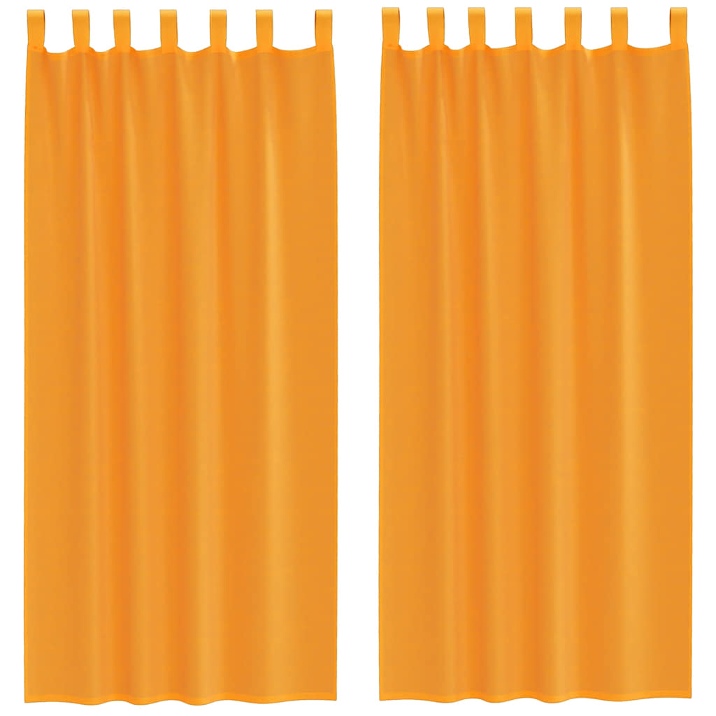 vidaXL Voile Curtains with Loops 2 pcs Orange 140x225 cm