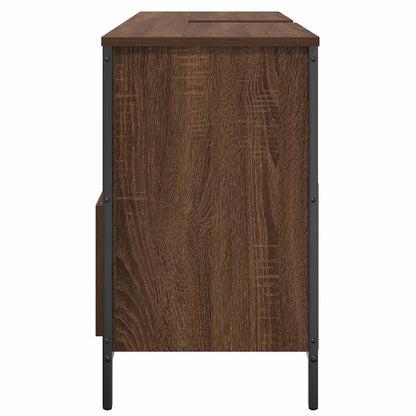 vidaXL Bathroom Basin Cabinet with Drawers Brown Oak 90x34.5x60 cm
