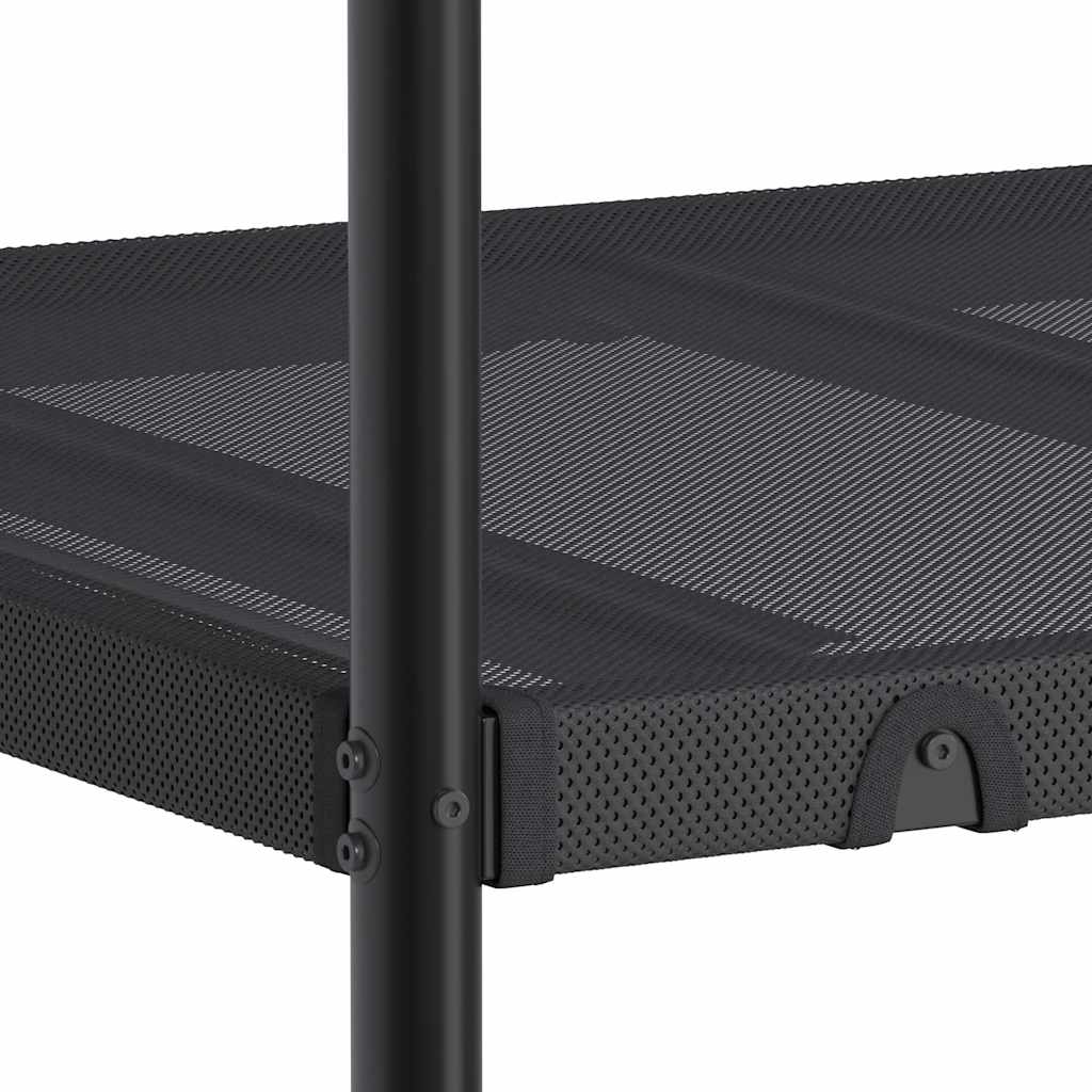 vidaXL Bunk Bed without Mattress Black 100x190 cm Steel